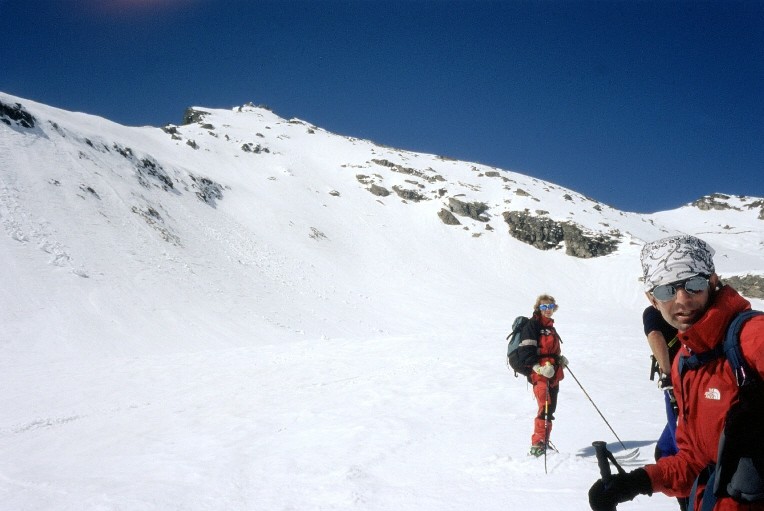 In discesa dal Pizzo Stella