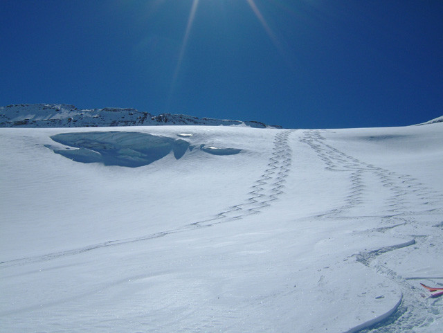 Poudre à la descente du Geltenhorn