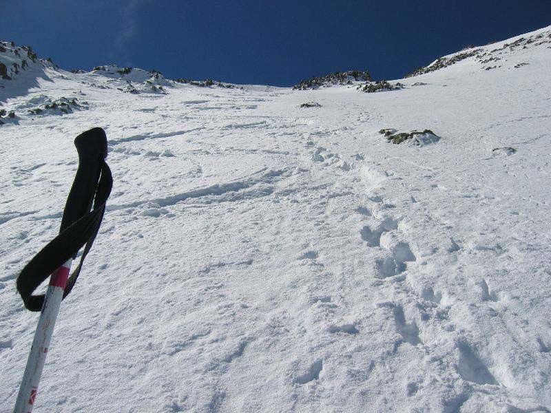 Traces de virages dans la pente