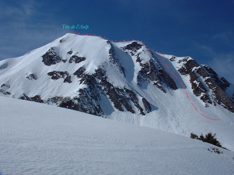 Tête de l'Aulp couloir Nord de droite