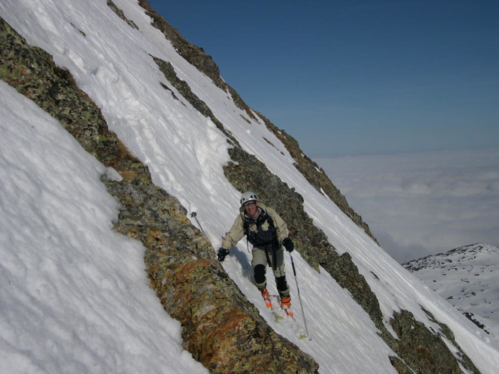 passage du bombement du bas de la face (Nord des Rochères)