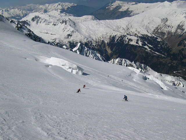 Discesa sul Glacier d'Armancette