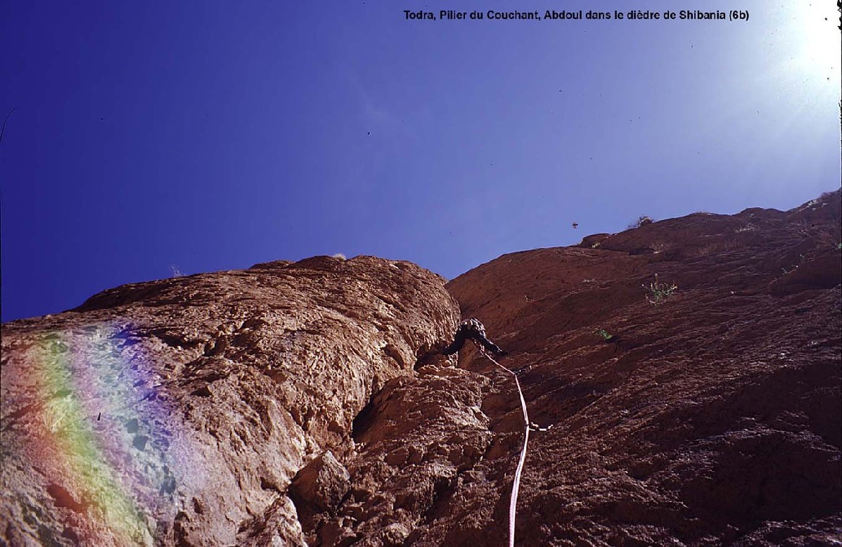 Abdoul dans le dièdre de Shibania (6b)