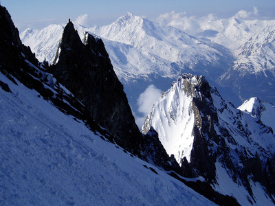 Dent Parrachée : en remontant à la brèche de Loza Dent Parrachée : en remontant à la brèche de Loza