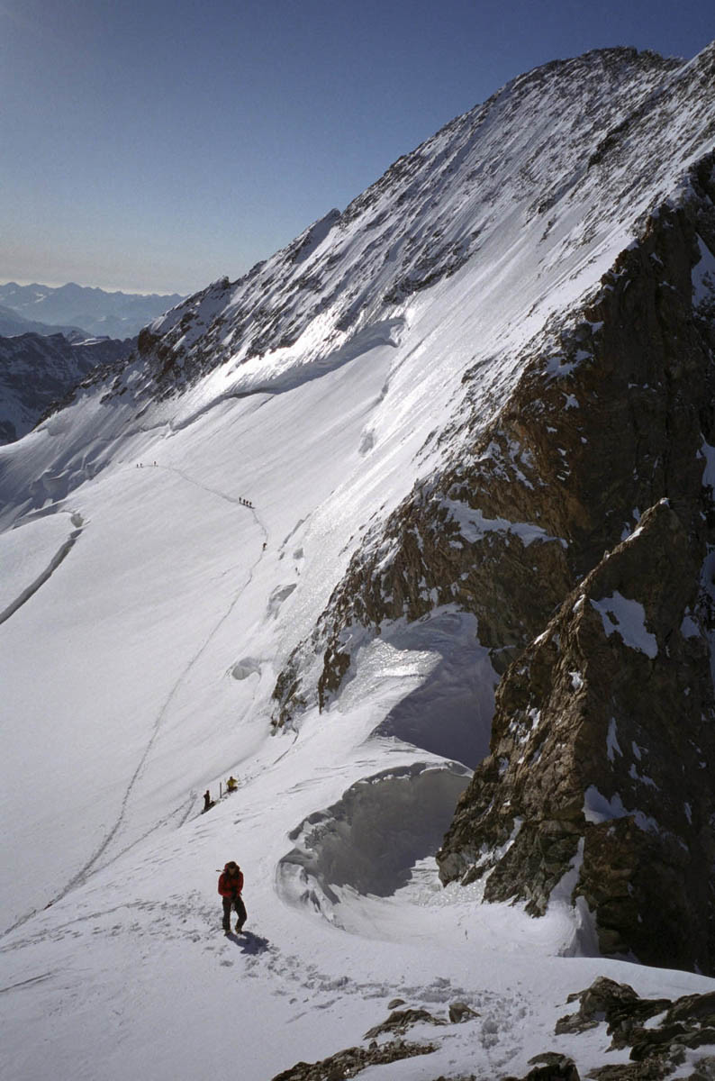 Barre des Ecrins depuis la montée au Dôme.