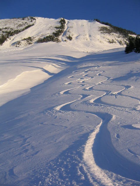 Les Merlats, descente versant N.-O.