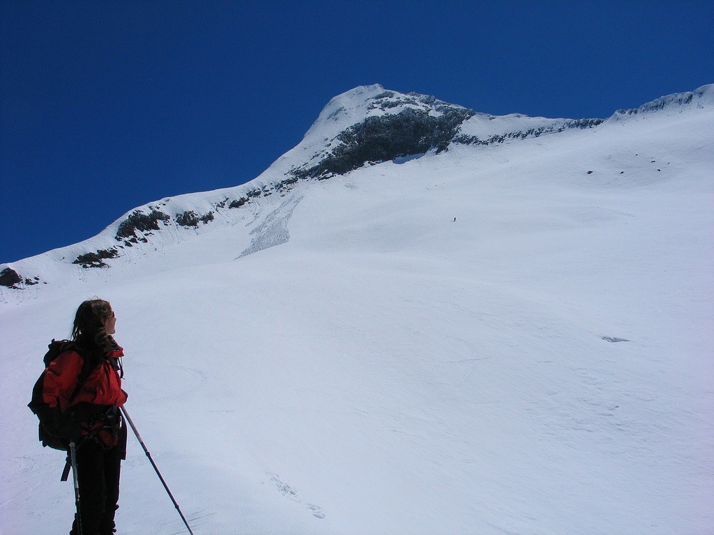 la splendida discesa dalla sella e la cresta del Bortelhorn
