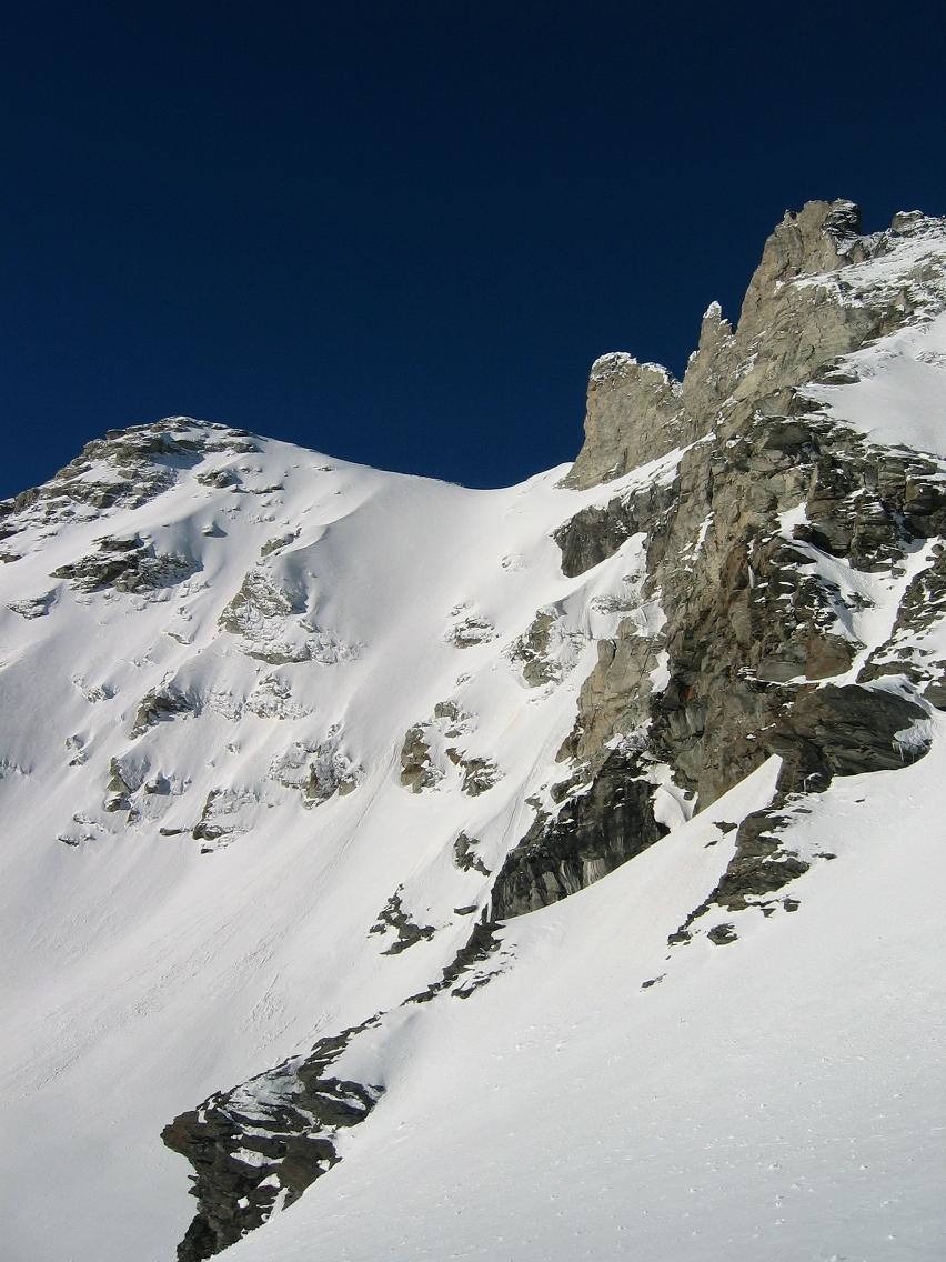 Couloir Nord des Dents d'Ambin depuis le col Gargouille