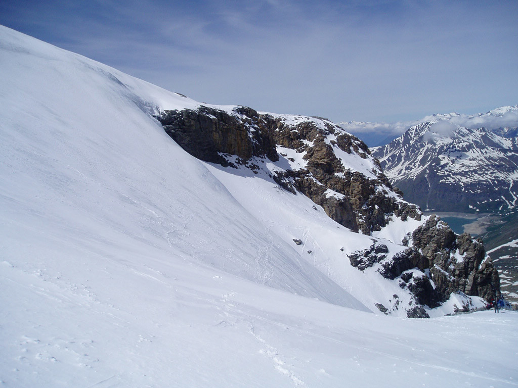 Pte du lamet : Le plongeon sur la langue du glacier