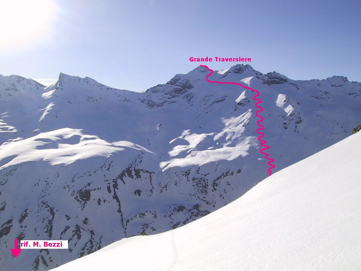 Becca della Grande Traversiere dalla platte des Chamois