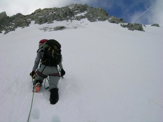 Dans la face nord de l'aiguille de Toule