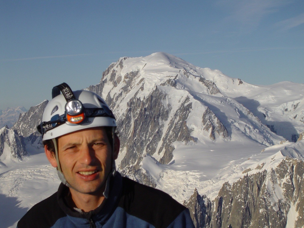 Mickaël au sommet de la verte