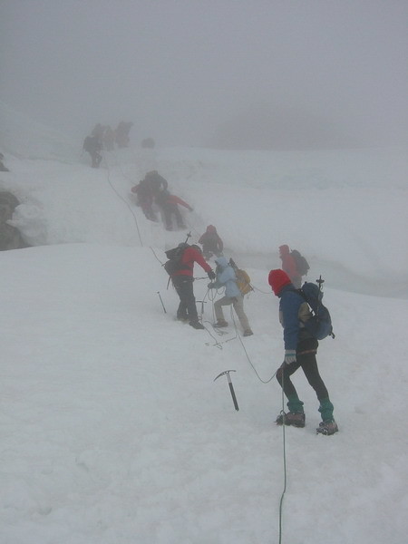 Passage de la rimaye au dôme des Ecrins