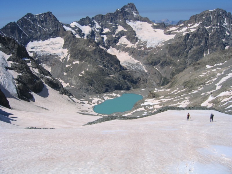 descente sur le lac des Rouies