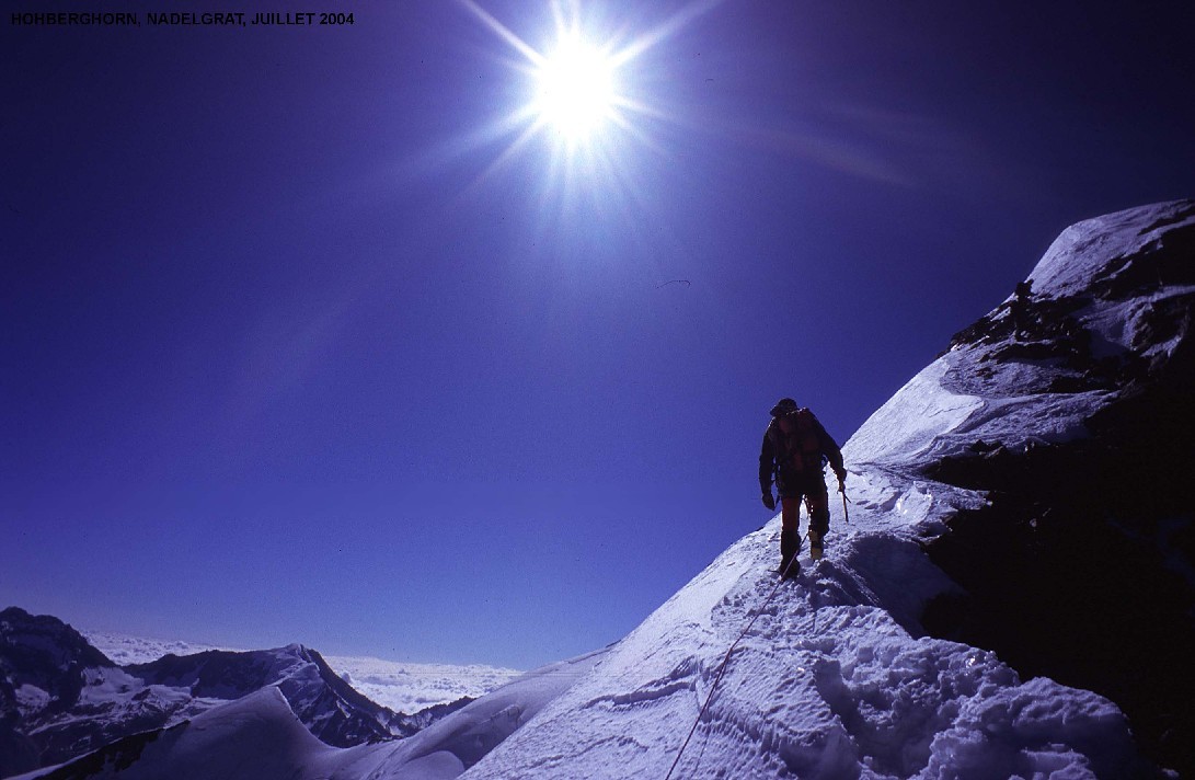 Sur le Nadelgrat, montée au Hohberghorn (4219m)