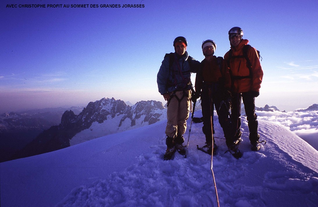 Avec Chr. Profit au sommet des Jorasses