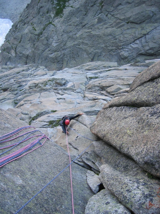 Pierre dans le premier 6b+.