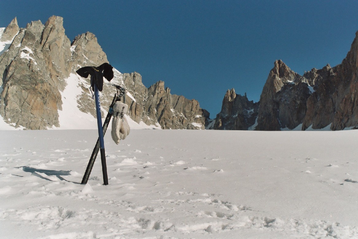 Fenêtre de Saleina depuis le Glacier de Saleina