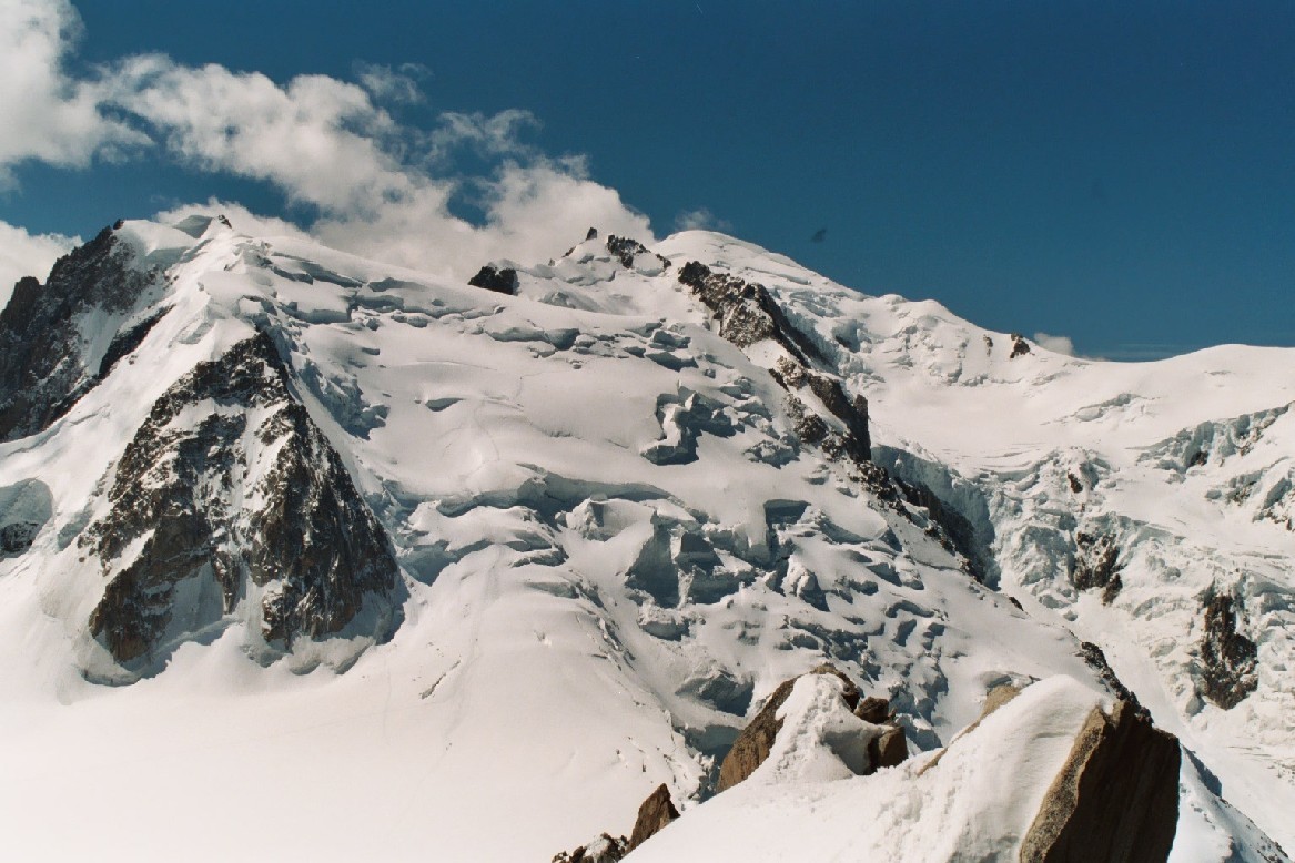 Vue sur le Mont-Blanc depuis l'Aiguille du Midi