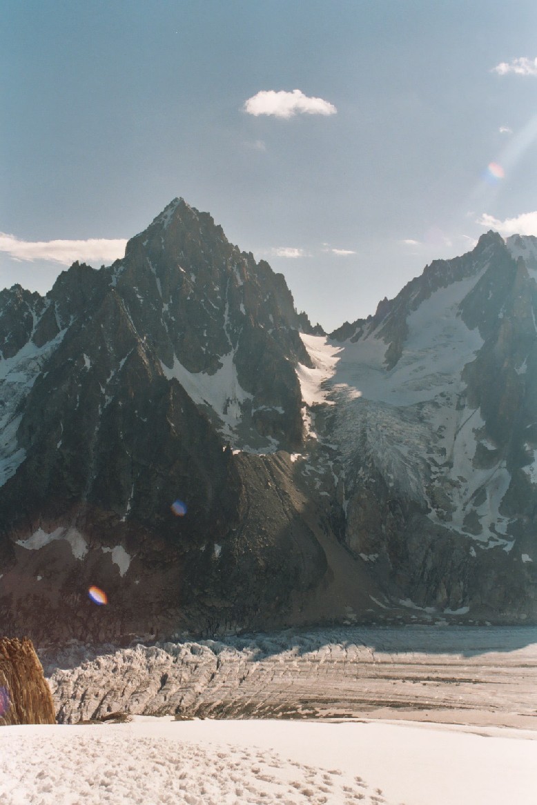 Col du Chardonnet depuis le Glacier d'Argentière