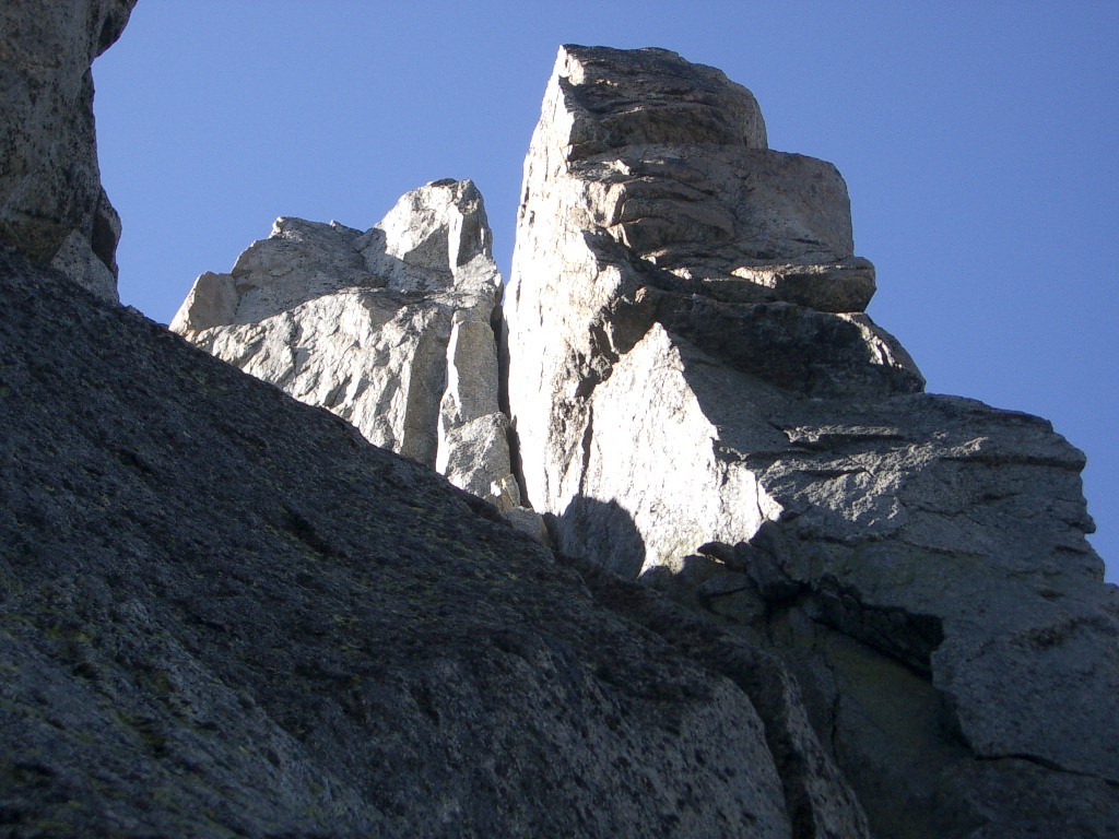 LA fissure "Mummery" vue du haut du couloir charmoz-grépon