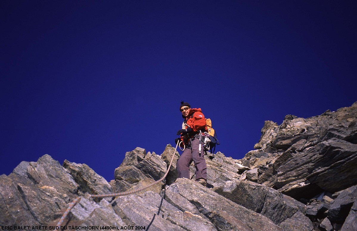 Eric sur l'arête S du Täschhorn