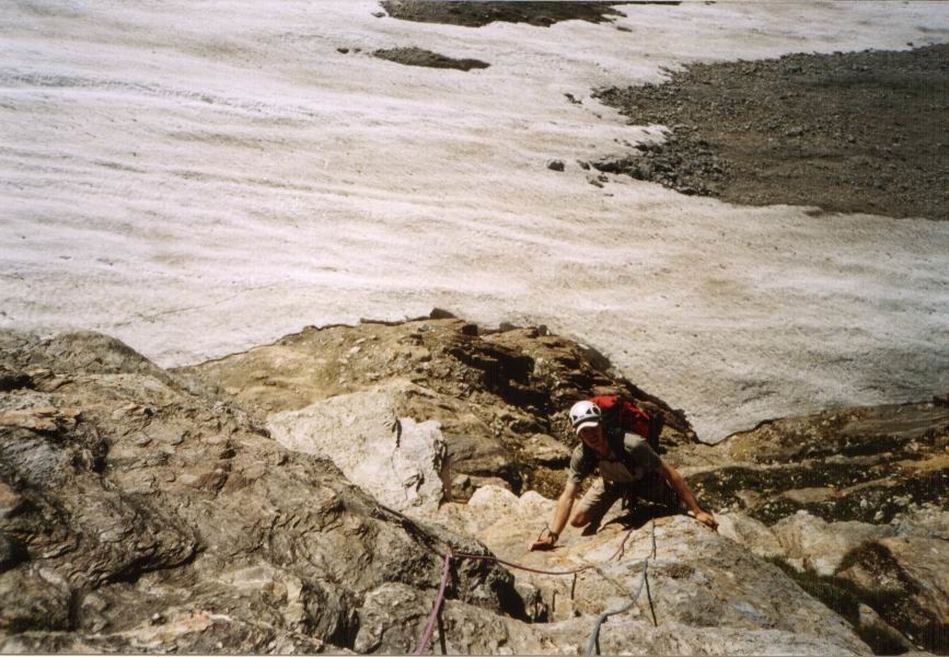 Guillaume dans L1 du Pilier Sud de Bazel