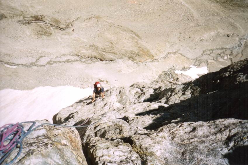 Guillaume sur le pilier Candeau à la Gandolière