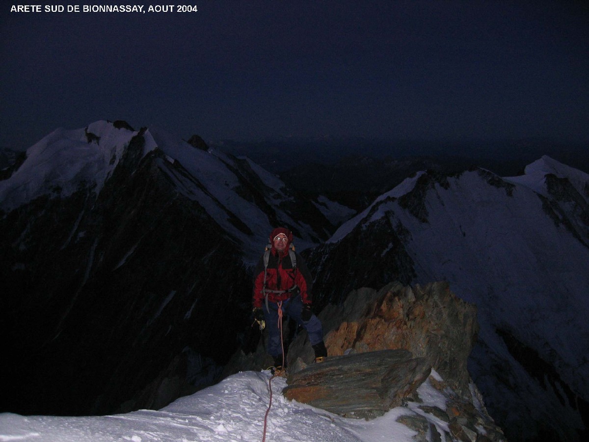 Arête S de Bionnassay à l'aube
