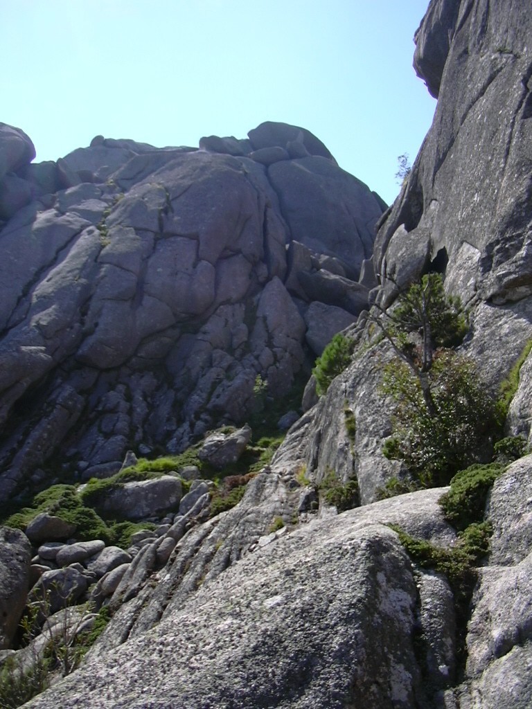 Couloir menant au sommet