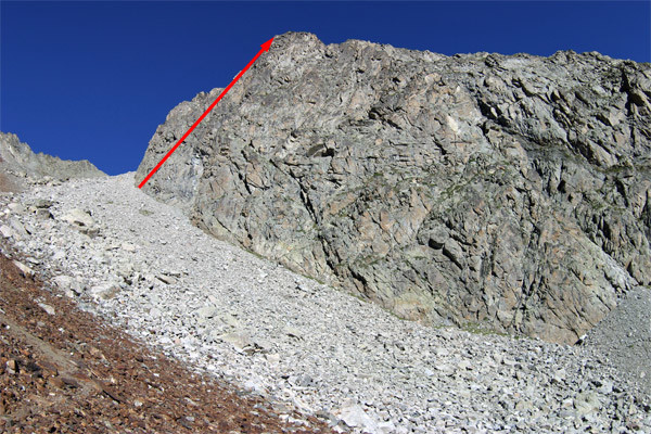 Contrefort Est, arete Sud
