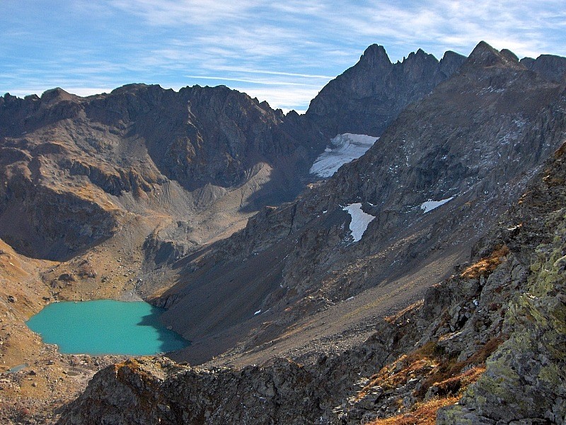 Lac Blanc, glacier de Freydane et Gd.Pic de Belledonne