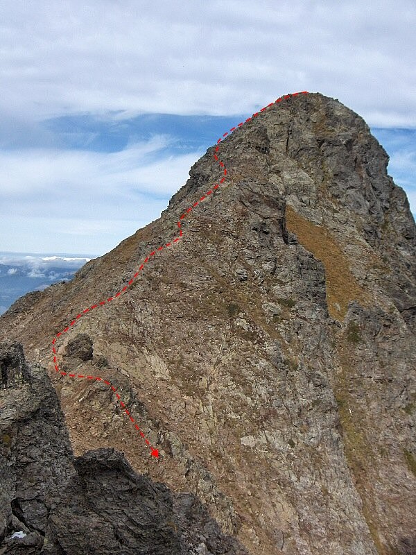 Descente au col des Lances