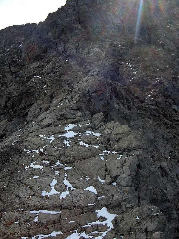 Attaque de l'arete N de la Gde.Lance de Domene