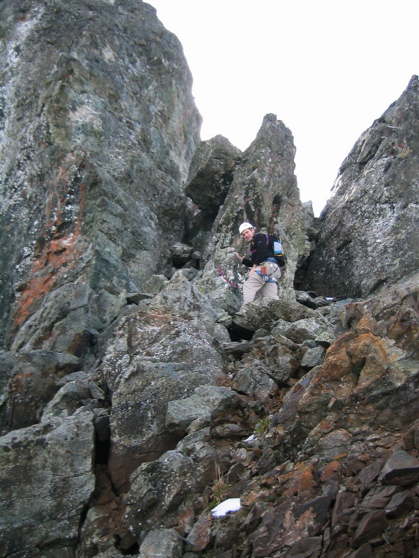 Cheminees de l'arete N de la Gde Lance de Domene