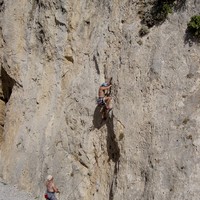 Boris dans "Drama" au secteur Symplegades Rock, Kalymnos.