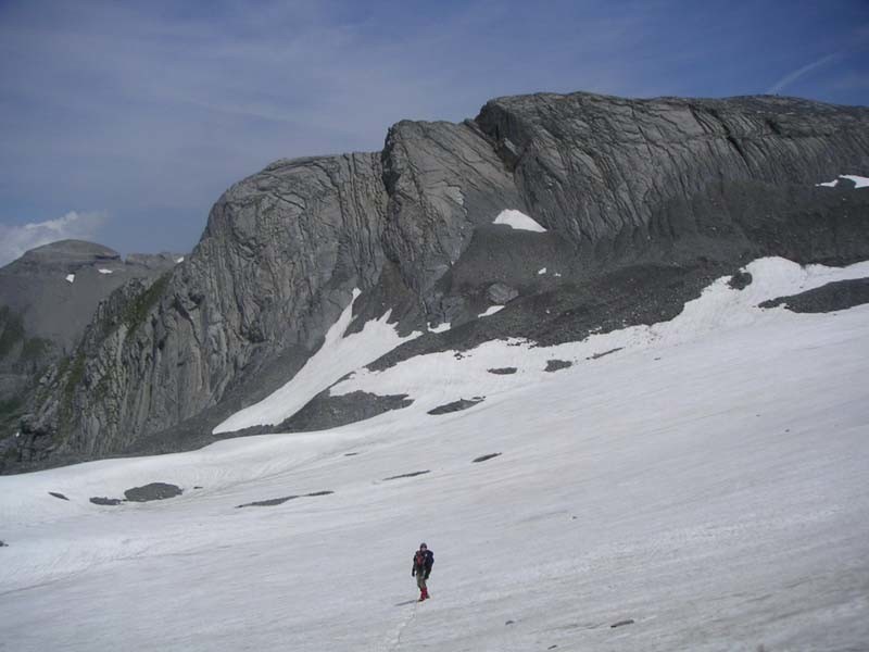 Arete Fabien vue depuis la grande pente