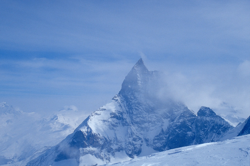 La face ouest du Cervin vue du sommet