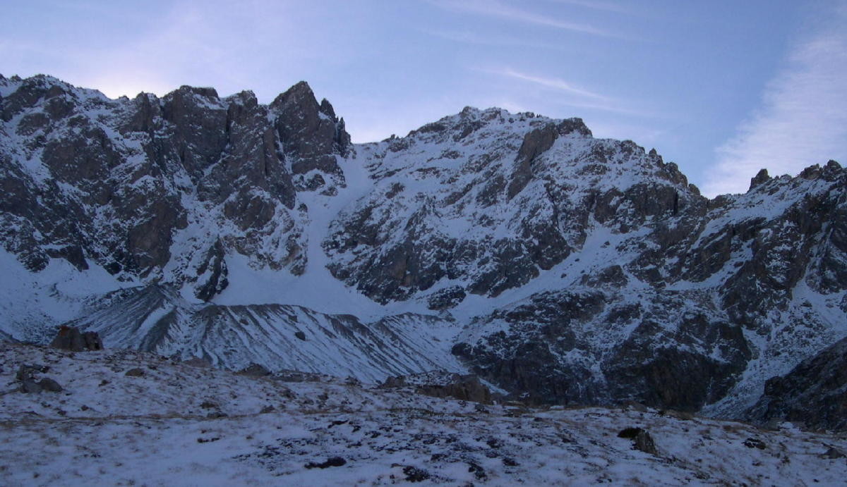 La face N du Grand Galibier le 24 novembre 2004