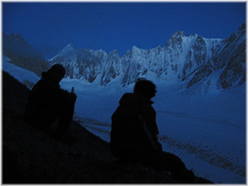 Bassin d'argentière le soir