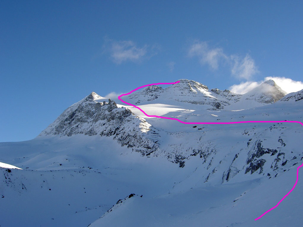 Voie normale du Breithorn depuis le Simplon