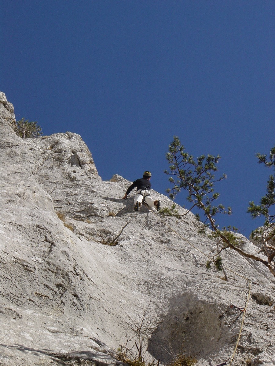 R.Pirali dans "Lobosch" au Schilt, Suisse.
