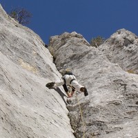 R.Pirali dans "Le dièdre" au Schilt, Suisse.