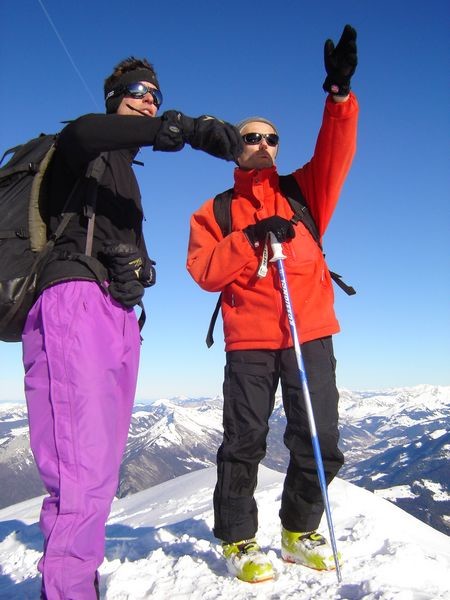 Yves et Raphaël au sommet de La Tournette