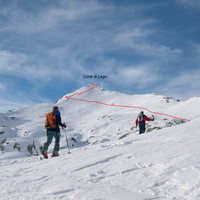 Schizzo itinerario alla cima di Lago - val Bedretto