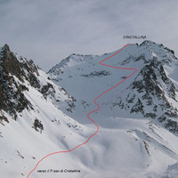 Schizzo itinerario alla Cristallina  - val Bedretto