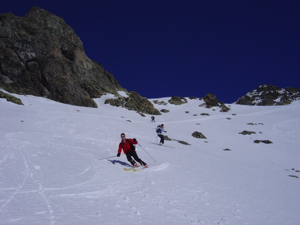 Au debut de la combe sud ouest de la grande lance de domène
