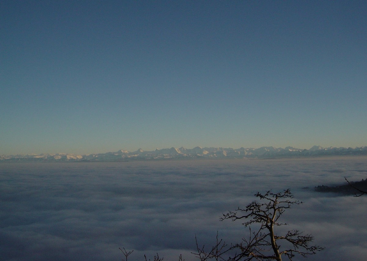 La vue depuis le secteur "Grande Lame" à Orvin, Suisse.