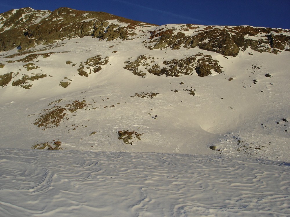 Couloir NNW du Col du grand Van (taillefer) - descente à ski sous le pas de la mine
