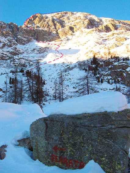 Monte Mucrone: Ferrata del Limbo invernale percorso in salita